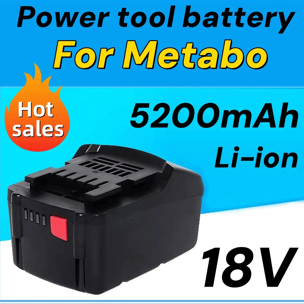 

New 18V 5.2Ah lithium-ion battery for Metabo 18V 5200mAh cordless power tools