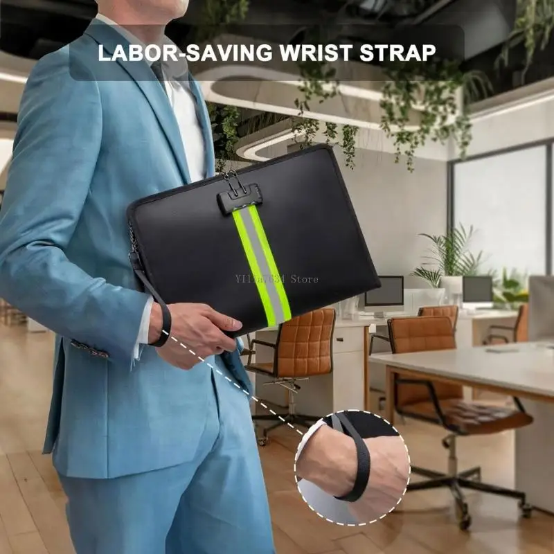 

Постоянный негорючий футляр для файлов, непроницаемый план, замок безопасности, несколько карманов для хранения отдельных