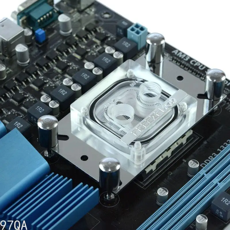 

97QA Медный процессор CPU Блок водяного охлаждения для -пластинку AM3 AM3+