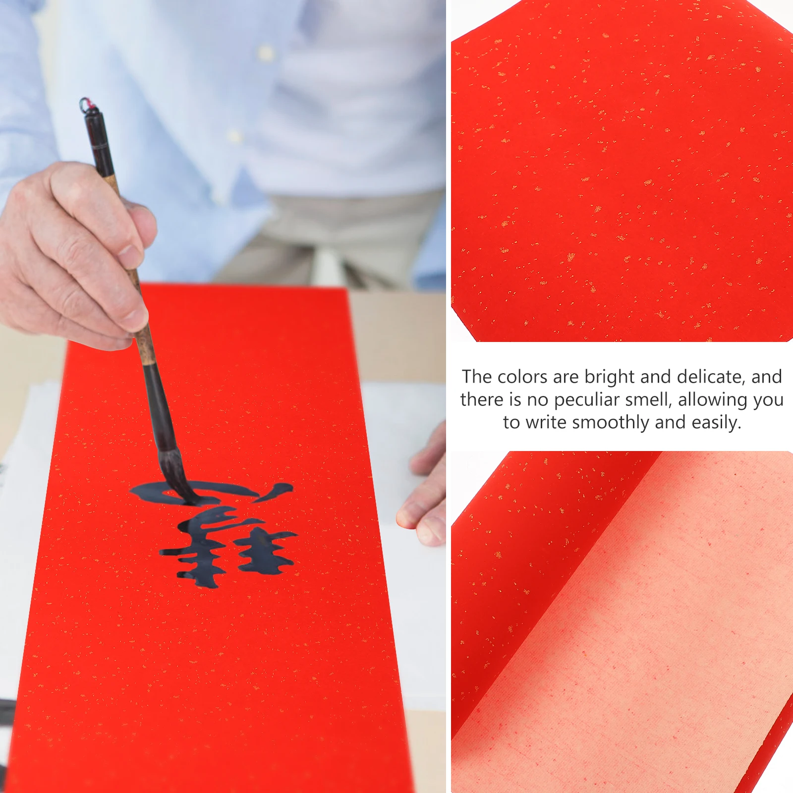 

Decorative Writing Paper Calligraphy Red Chinese New Year Party Character Repeatedly Polished Smooth