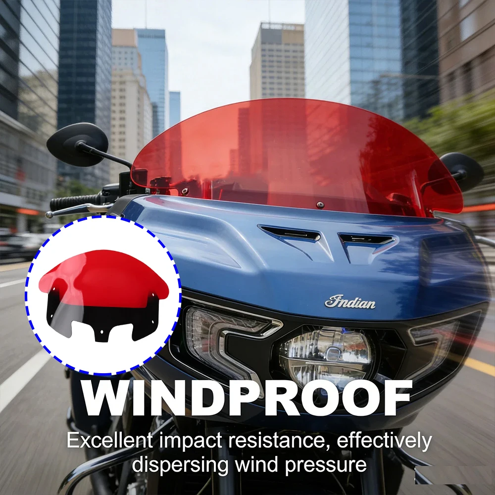 

2014-2025 NEW Motorcycle 11in Windshield Windscreen Front Fairing Wind Deflector For Indian Chieftain Roadmaster Dark Horse 112