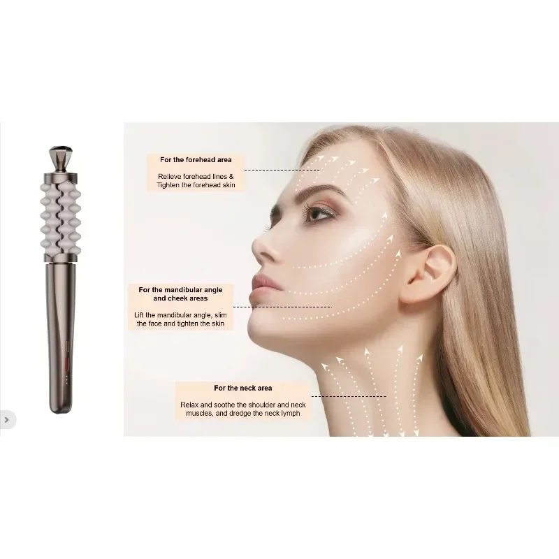 Electric face lift massage stick, face and neck dual-purpose firming beauty instrument, home soothing massage lifting instrument