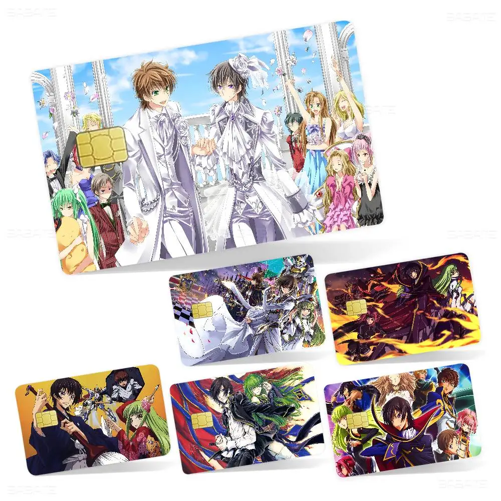 Classic Mecha Anime C-Code G-Geass Game Anime Sticker Film Skin Cover Case for Small Large No Chip Debit Credit Card Front Side