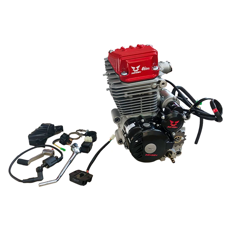 

Original Factory Sale Zongshen 4 Stroke 4 Valves 5 Gears CDI Electric/kick Start 300CC CB300R Engine