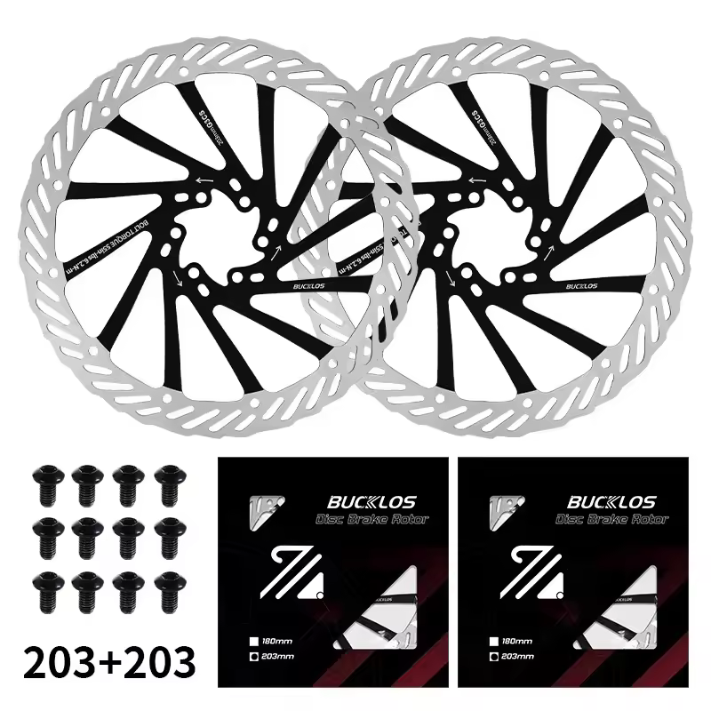 BUCKLOS Ultralight MTB Bike Hydraulic Disc Brake Rotor 160/180/203mm Mountain Road Racing Bicycle Brake Disc with 6 Free Bolts - Image 10