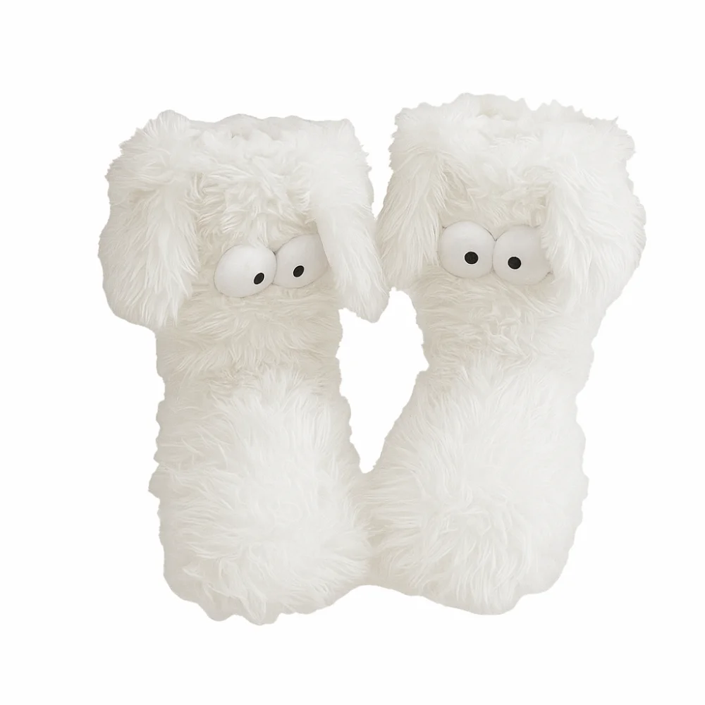 

Soft Big Eyes Slipper Socks with Puppy Ears Mid-Calf Cartoon Non-slip Floor Socks Hosiery Thickened Coral Fleece Socks Gifts