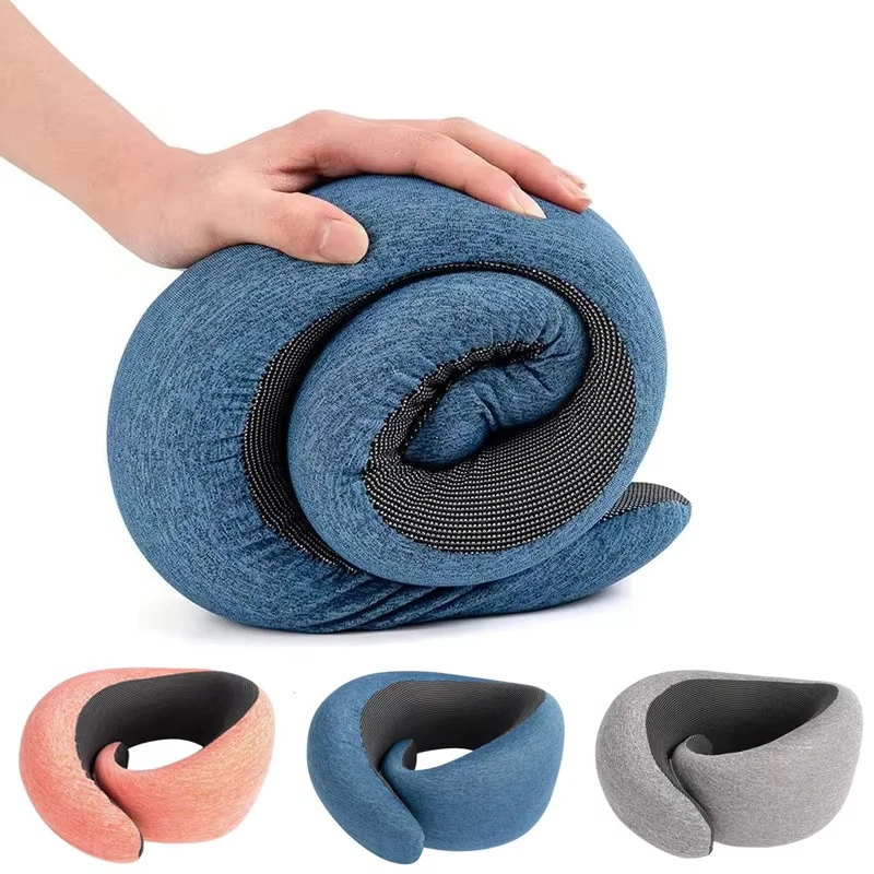 U Shape Memory Foam Neck Pillow Snail Travel Neck Pillows Portable Cervical Vertebra Airplanes Noon Break Pillow Relax New