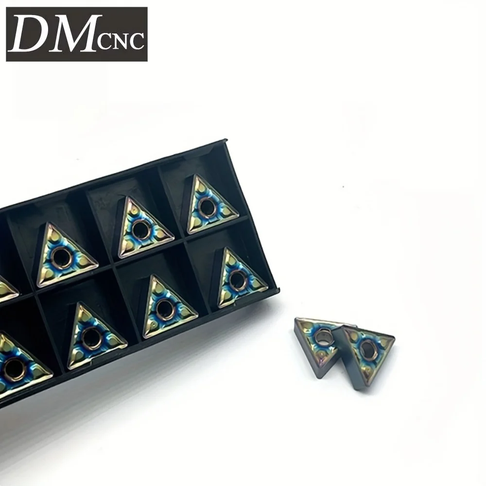 

TNMG160408-TF Твердосплавные вставки, 10 шт. — токарные инструменты из закаленной стали (радужное покрытие)