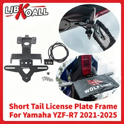 For YZF-R7 License Plate Holder Bracket Rear Short Tail Tidy Fender Eliminator for Yamaha YZF R7 R 7 2021-2025 Motorcycle Parts