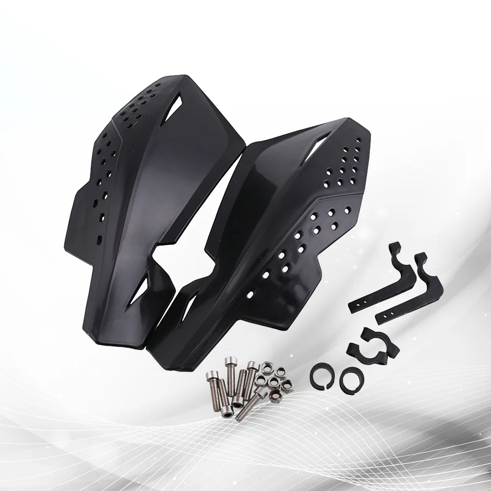 

1Pair Motorcycle Handlebar Hand Guards Black Durable Wind Dust Vibration Balance Weight Easy Fit