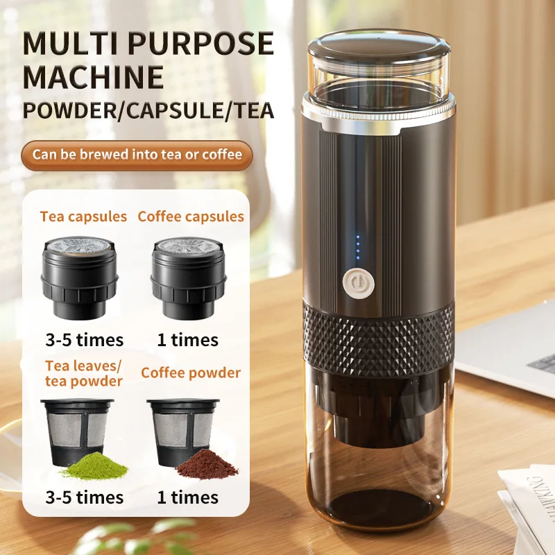 

Portable wireless American-style espresso K CUP outdoor electric car-mounted mini capsule coffee machine Self-Heating with USB-C