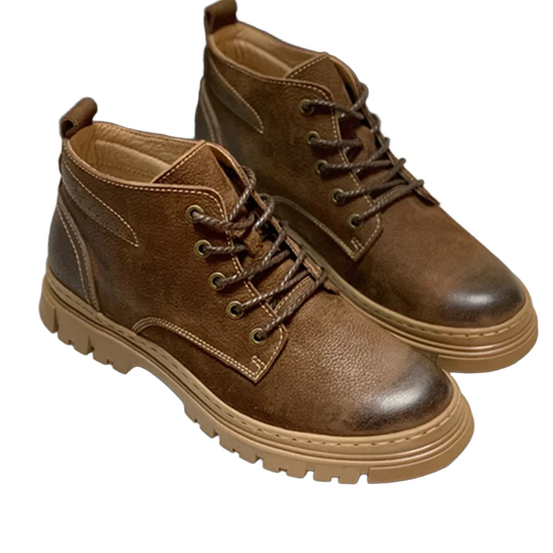 

Withered Autumn And Winter British Fashion Retro Cowhide Leather Motorcycle Boots Nubuck Shoes Ankle Boots For Men