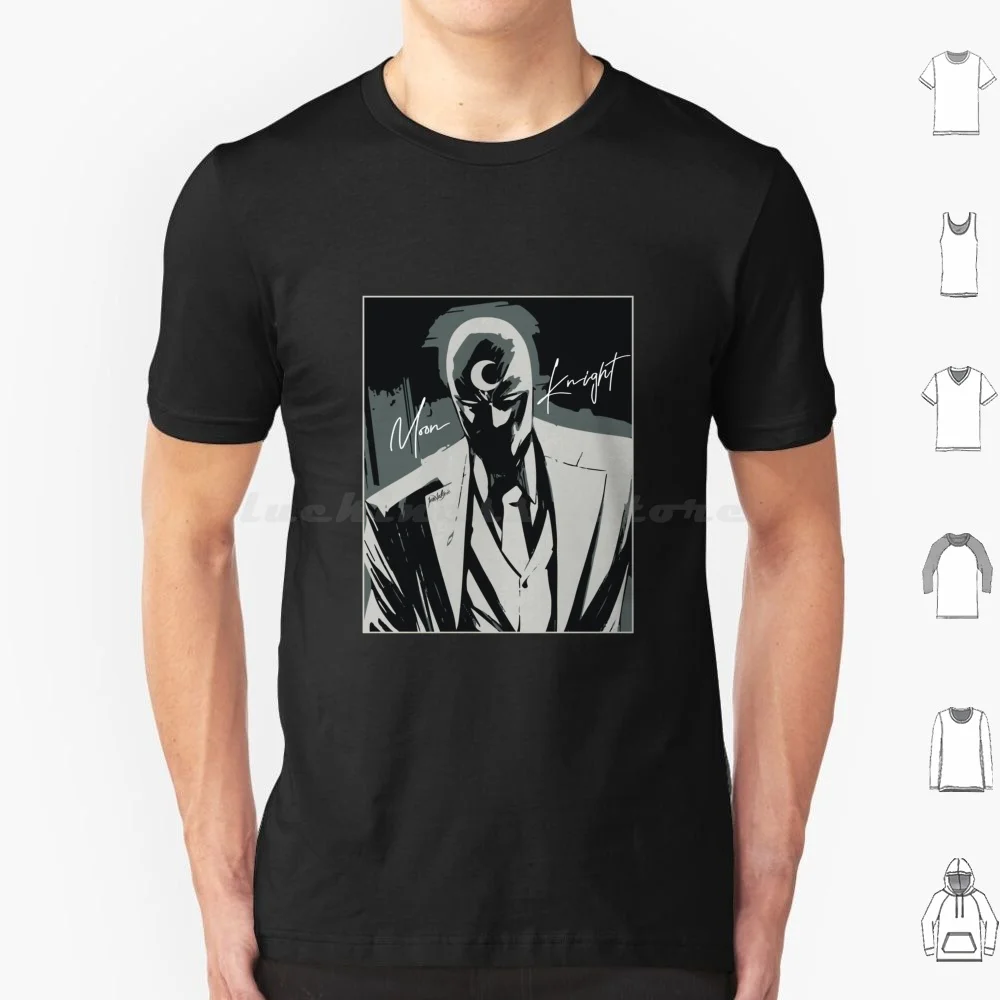 Moon Knight T Shirt Big Size 100% Cotton Moon Knight Moon Knight Marc Spector Steven Grant Khonshu Suit Hero Egypt God Tv Show