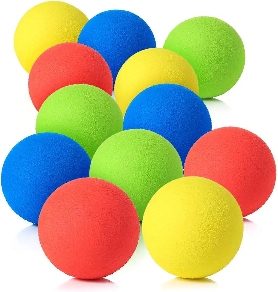 2.4 Inch Soft Foam Balls, 12PCS Lightweight Mini Indoor Toys Play Balls for Safe Fun, Birthday Party for Boys and Girls