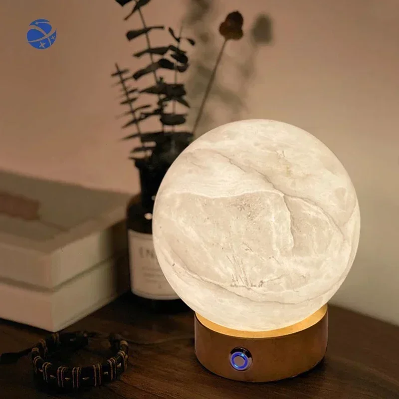 Alabaster Table Lamp Modern Luxury Light Nordic Light Bedroom Mini LED