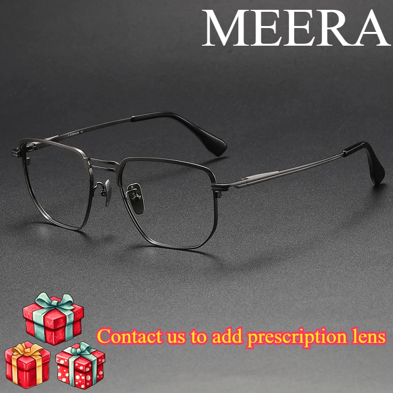 

Business Ultra Light Square Glasses Frame Titanium Double Girder Eyeglasses Frame Anti Bluelight Spectacles Men Women Glasses