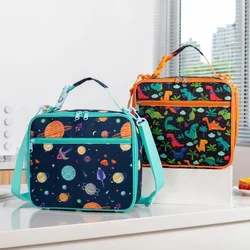 Lining Fitness Children School Fashion Insulated Thermal Kids Meal Prep Lunch Bag with Bottle Holder Low MOQ BPA Free Food Safe