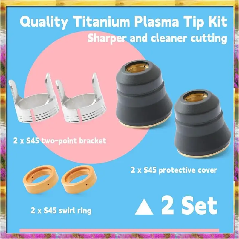 Easy Use Replacement Tip Kit 2 Pack For Harbor Freight Forging Titanium Plasma Cutter 45 IPT-45 TI-PC45 56255