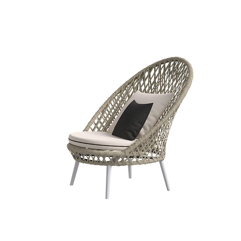 Outdoor sofa, rattan chair, garden rattan chair, courtyard rattan chair, rope woven rattan chair, single person leisure chair