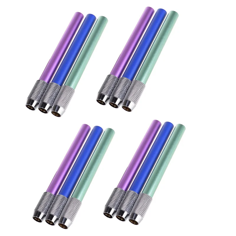 

12Pcs Metal Pencil Lengthened Extender Holder Random