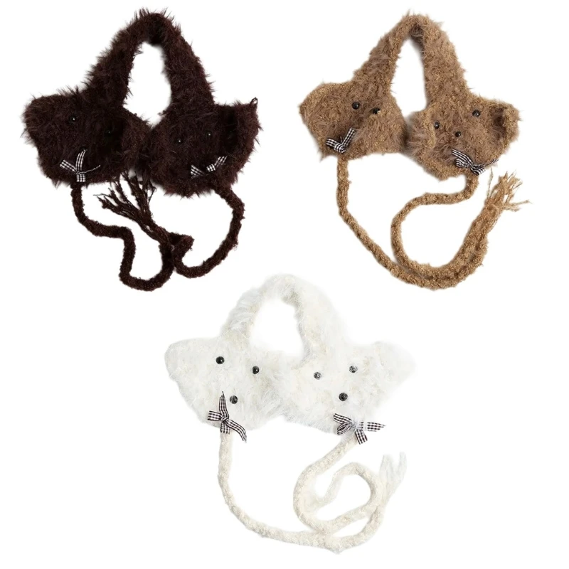 Soft and Warm Ear Cover Puppy Crochet Ear Warmers for Winter Outdoor Activities