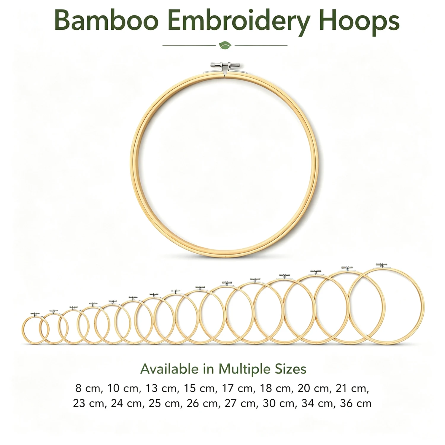 Lingkaran Bordir Bambu Alami M - Embroidery Frame ulasan dan harga