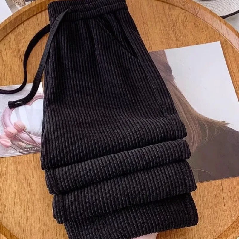 سروال قصير كوري هارلان سروال نسائي لخريف وشتاء 2025 جديد عالي الخصر فضفاض أنيق غير رسمي مناسب لجميع المباريات سروال نسائي #4