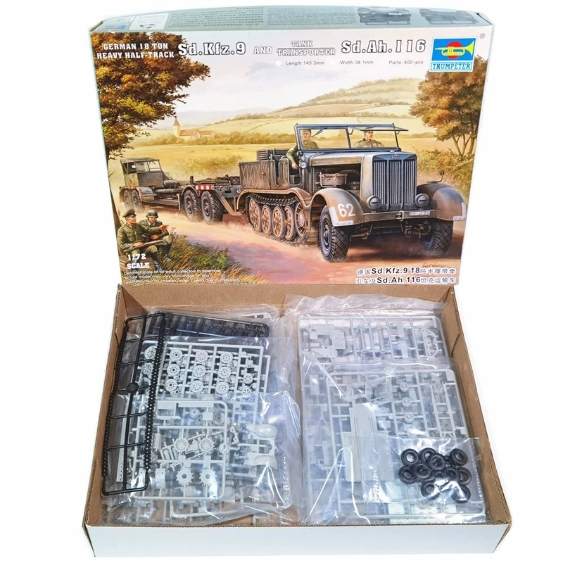 Trumpeter 07275 1/72 Sd.Kfz.9 18ton German Half-Track Sd.Ah.116 Transporter Car