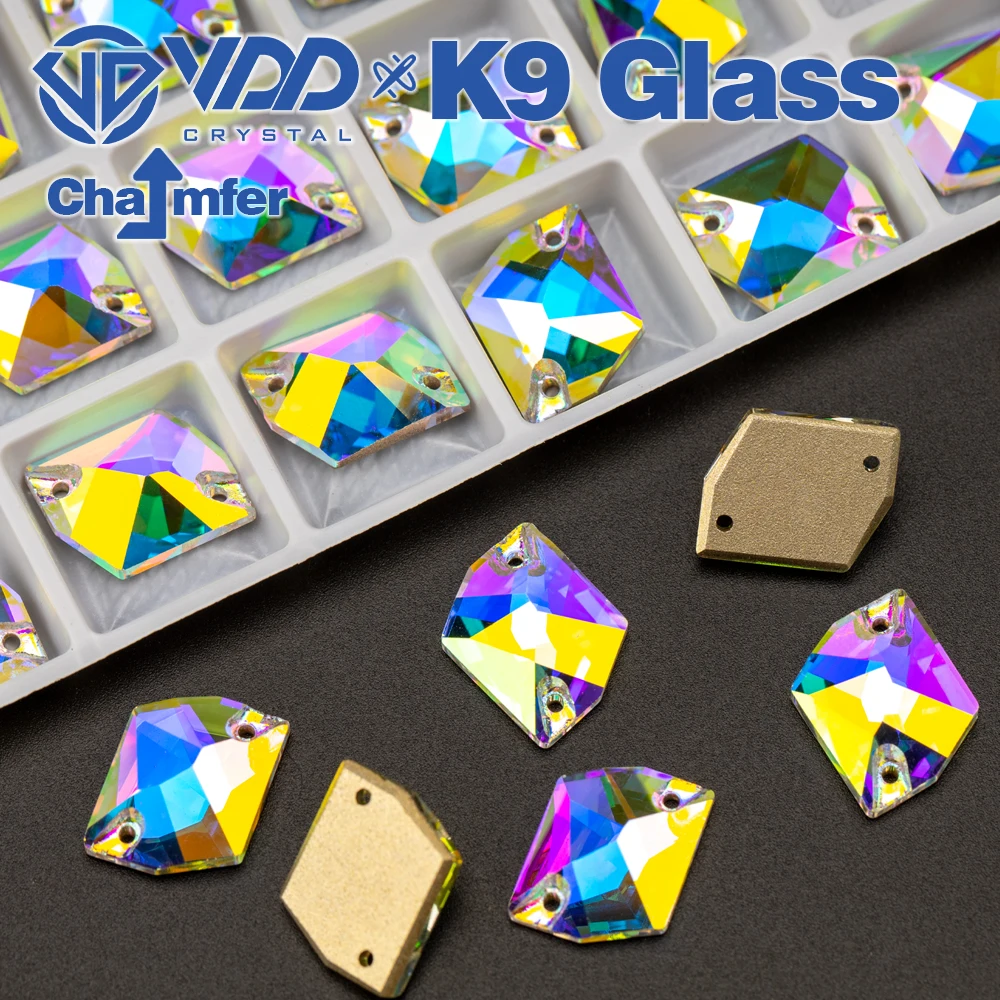 VDD Cosmic AAAAA Top Quality K9 Glass Sew On Rhinestone Sewing Crystal AB Flatback Strass Stones For Craft Clothes Wedding Dress