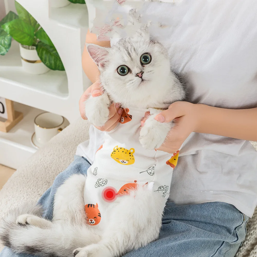 Cat Surgery Recovery Suit for Anti-licking Wounds or Skin Diseases Breathable After Recovery Care Surgery Clothing