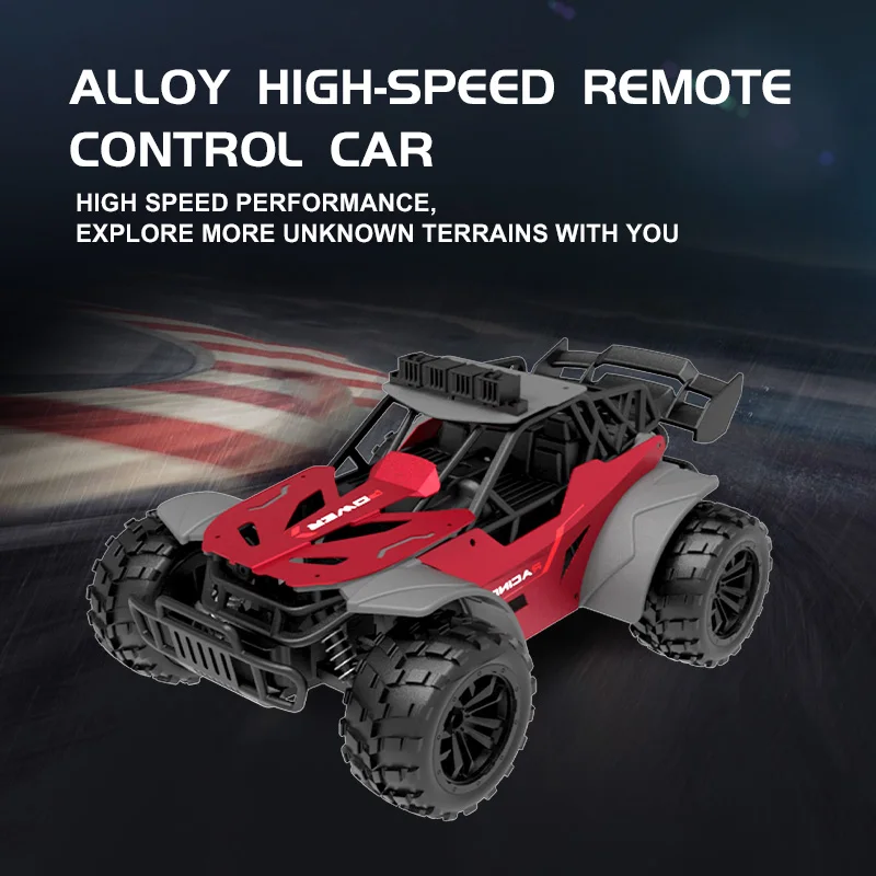 Rc-Autos mit Licht, 20 km/h, 2,4 G, Hochgeschwindigkeits-Rennwagen, ferngesteuertes Auto, Fahrzeug, LKW, Gelände-Kletterauto, auf einem Schild, Spielzeug für Kinder
