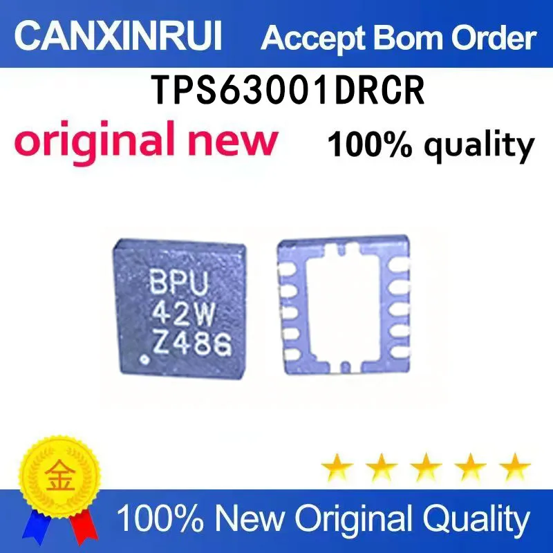 (5pcs-100pcs）Brand new original TPS63001DRCR TPS63001 silk screen BPU 8PU QFN