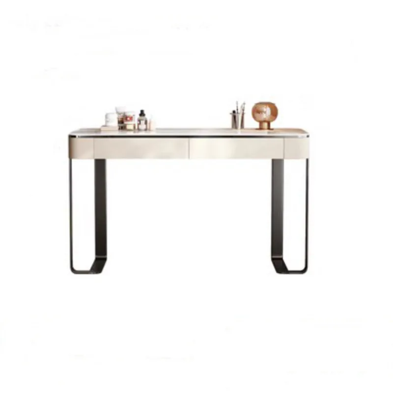 

Italian light luxury rock slab dresser modern simple integrated makeup table