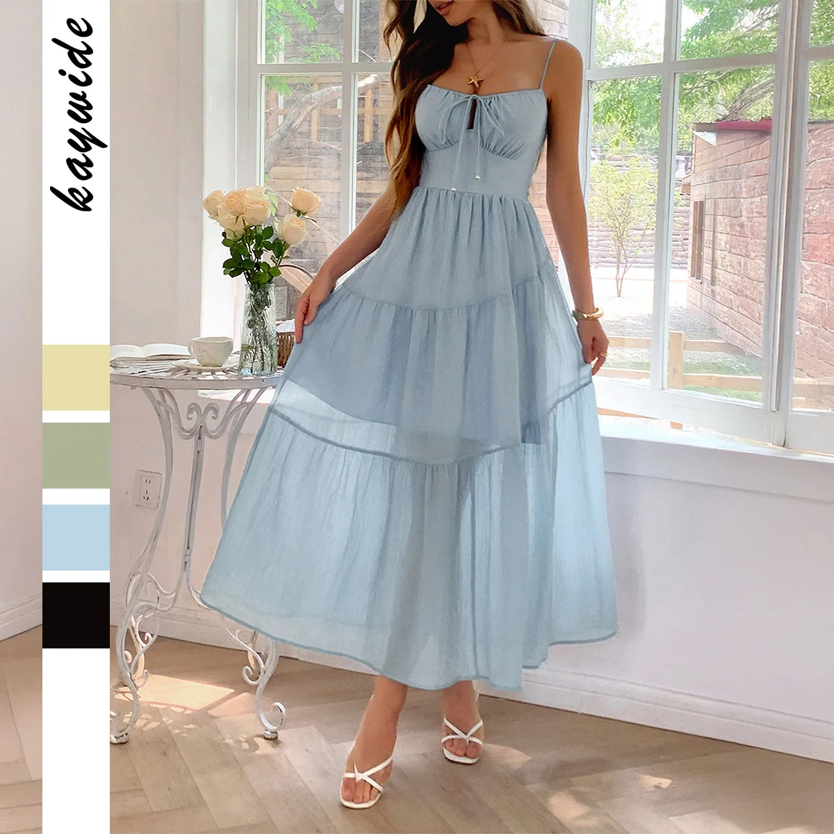 

Casual Vacation Suspender Waist Long Skirt Dress Women's Clothing 2025 Summer New Sexy A-line Skirt Vestidos De Mujer