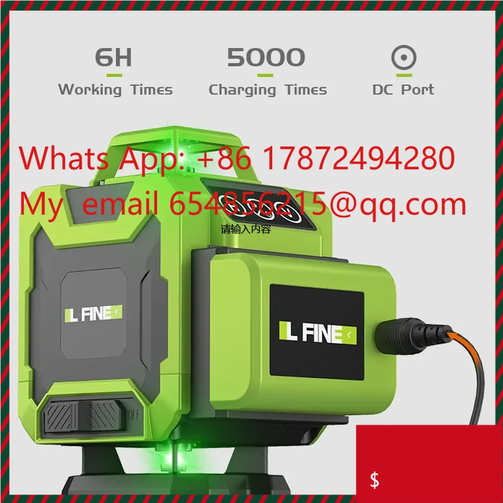 360° Self-leveling 4D 16 Lines Laser Levels, Horizontal & Vertical Professional Tool with Tripod and Suitcase