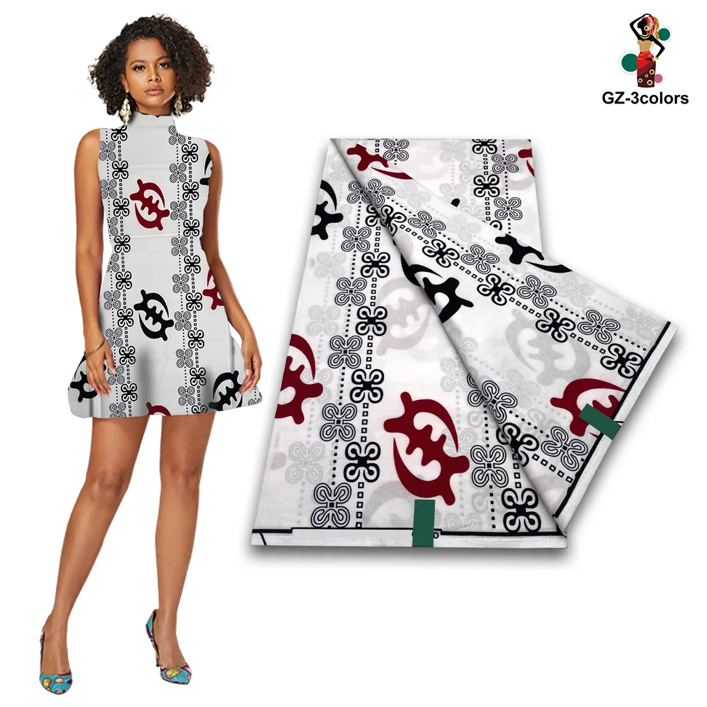 Newest Ghana Wax Fabric High Quality African Wax Print Fabric 100%Cotton Soft African Guaranteed Veritable Real Wax Women Pagne