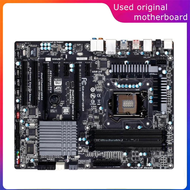 

Used LGA 1155 For Intel Z68 GA-Z68XP-UD3R Z68XP-UD3R Computer USB3.0 SATA3 Motherboard DDR3 32G Desktop Mainboard