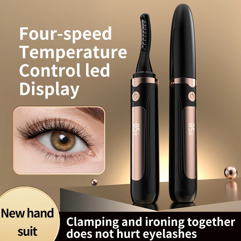 

Anti-scalding heating eyelash clip, 4 temperature modes, rechargeable electric eyelash clip, fast heating, with LED display scre