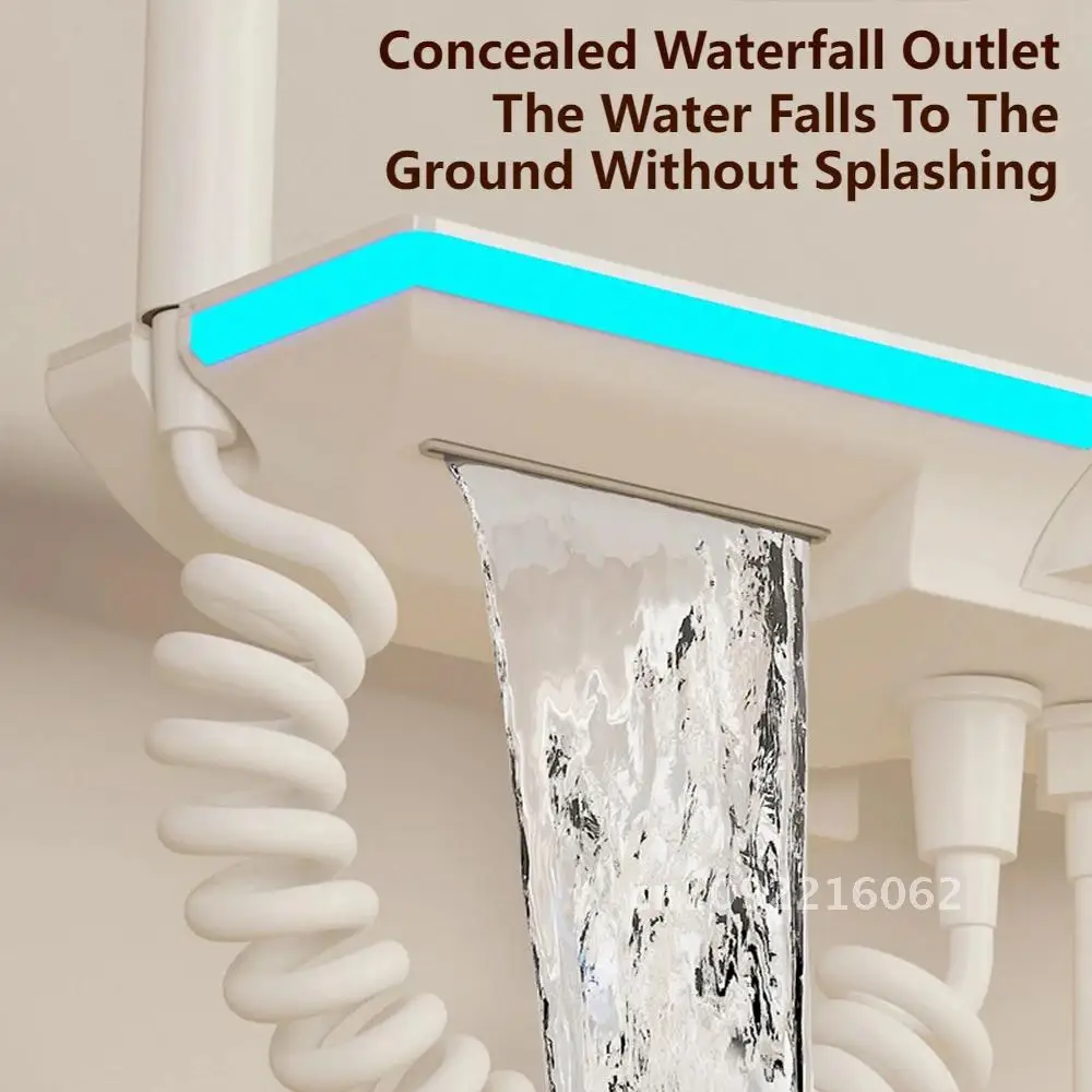 

Supercharged Constant Temperature Display Led Shower Head Set Set Shower Rainlfall Bathtub Rainfall Bathroom Tap Shower Faucet