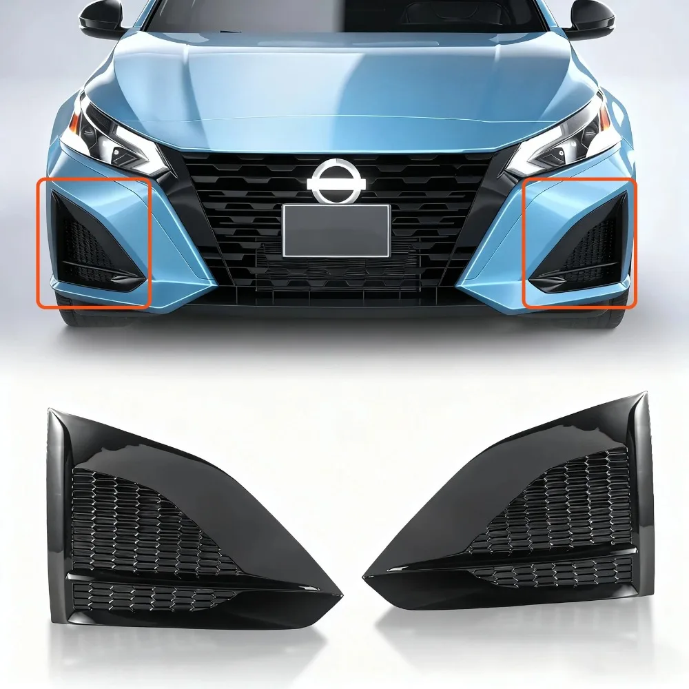62257-9hf0b-us-version-for-nissan-altima-2023-2024-left-right-front-bumper-fog-light-covers-black-bezel