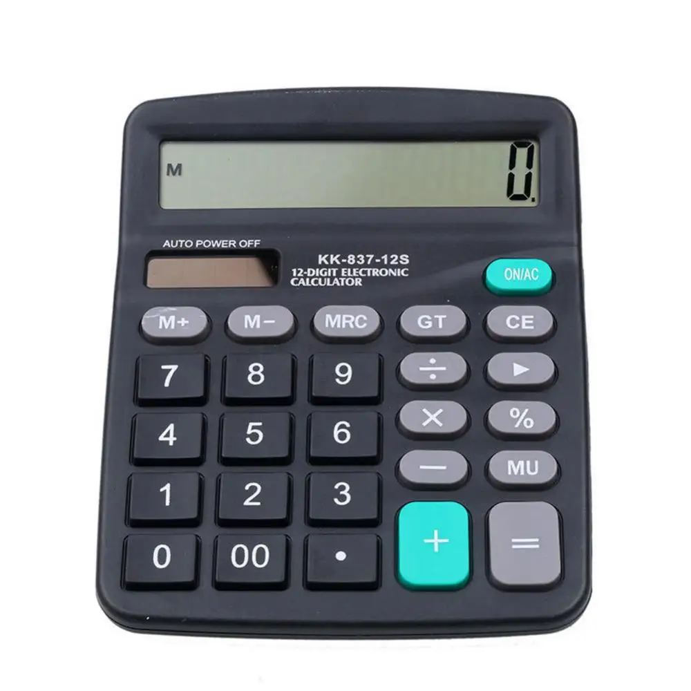 Retro Calculator Portable Solar Power 12 Digits Scientific Calculator Student School Study Supply