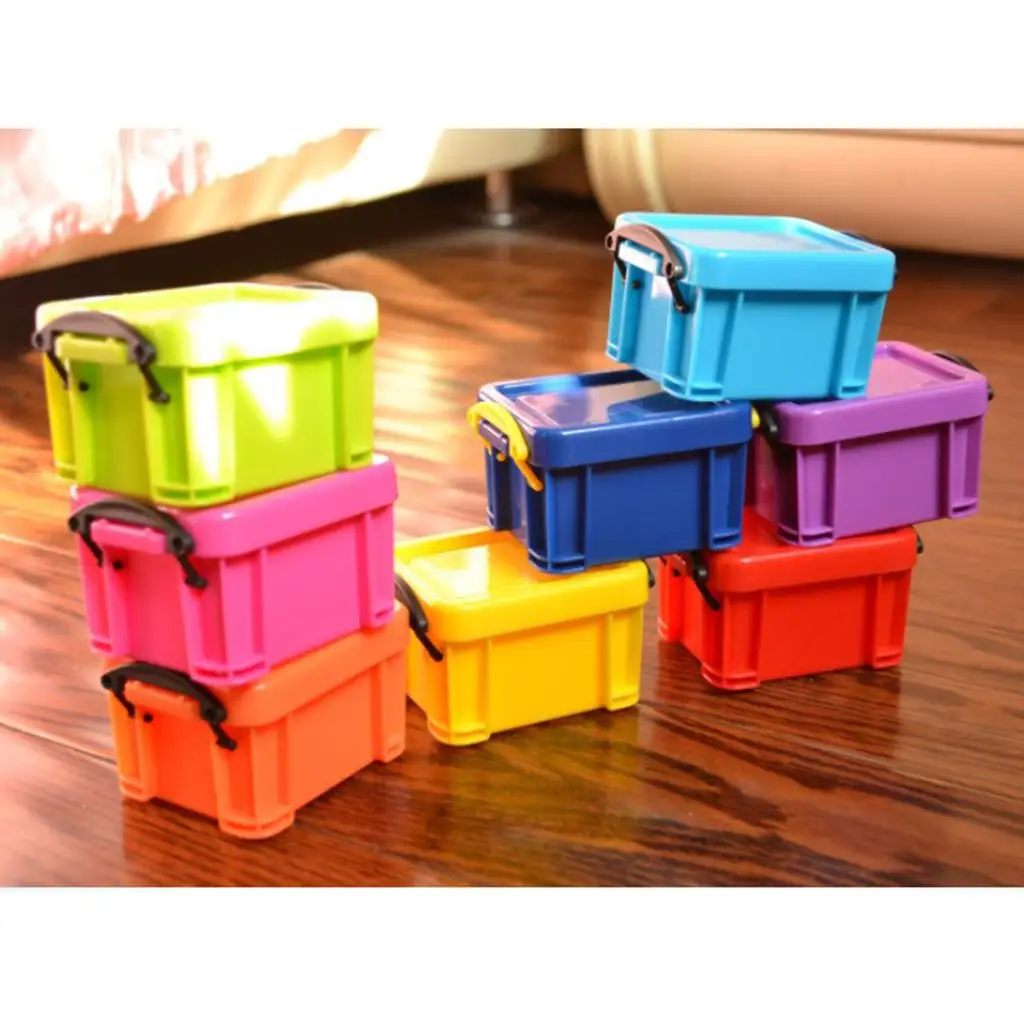 Home Furnishing Mini Lock Box Candy Color Storage Box Table for Earrings