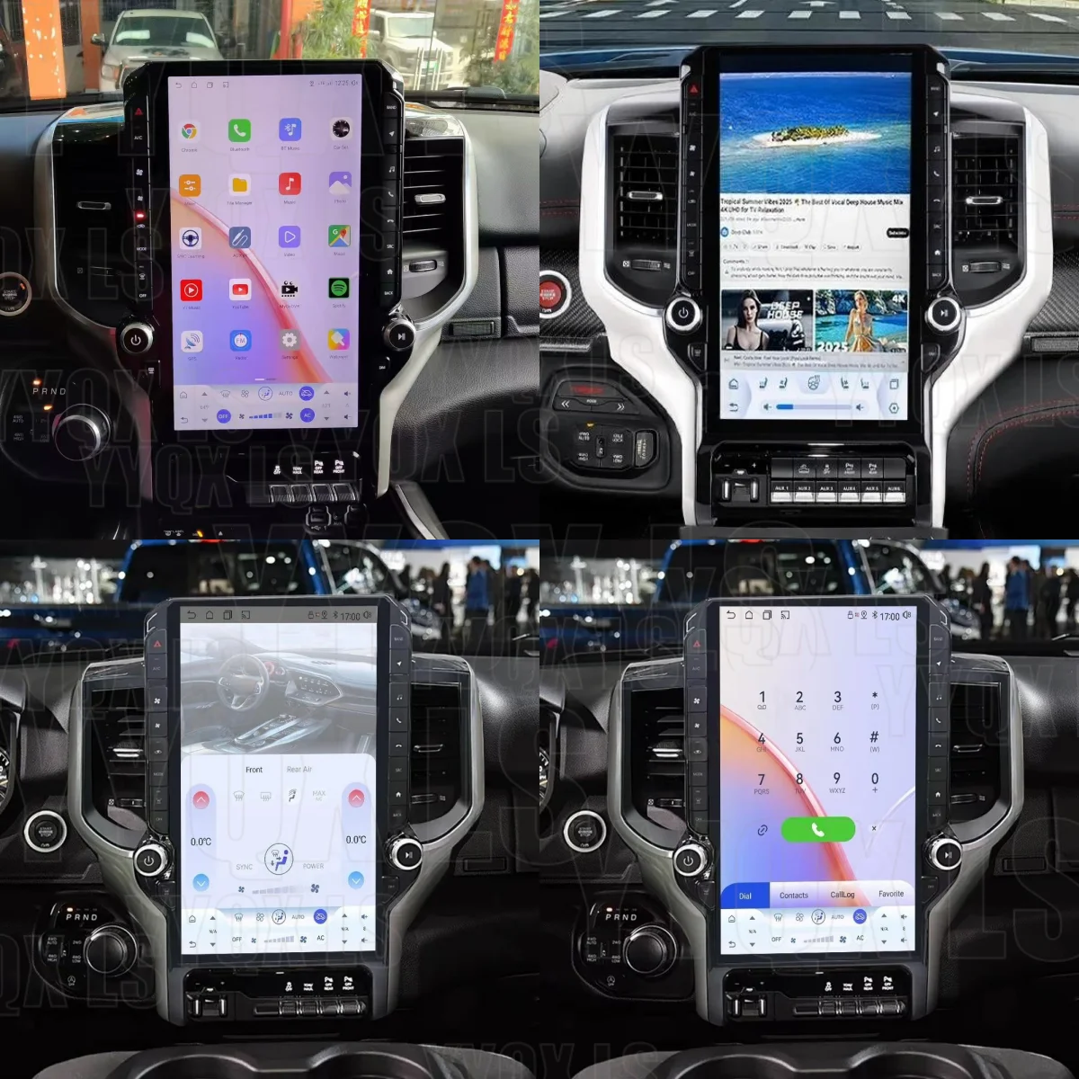 14.5 Inch For Dodge Ram 1500 2500 3500 2019-2023 Smart Car Screen Qualcomm Powered Car Radio Global GPS DSP Sound Multimedia