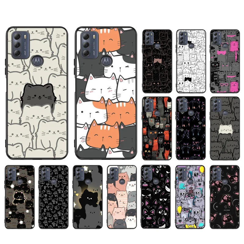 Cute Cats Phone Case ForMoto Edge 50 40 Pro Edge 40 30 Ultra Neo Fusion G Power G Stylus G Play E32 E20 E40