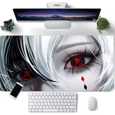Genshin Impact Arlecchino Mouse Pad Anime Cartoon Girl Keyboard Rug PC Gaming Accessories Mousepad Laptop Speed Desk Mat Carpet