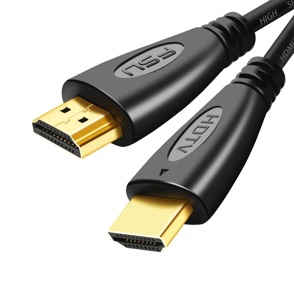 Cable compatible con HDMI, enchufe chapado en oro de alta velocidad, 1,4 V, 1080p, 3D, hd, conmutador divisor para HDTV PS4, 1m, 1,5 m, 2m, 3m, 5m,