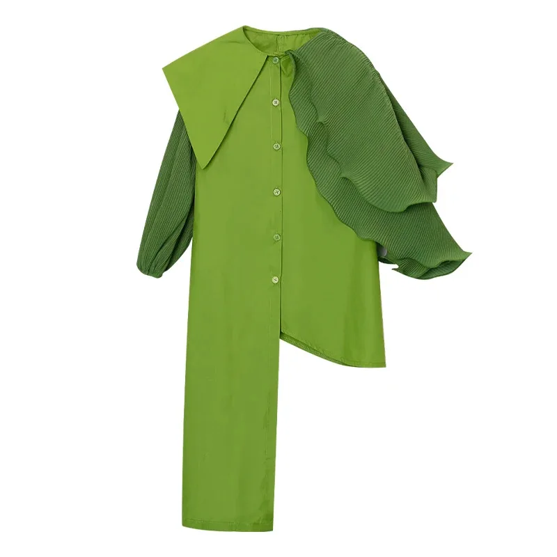 ZZL Modelli per bambini Mostra abiti K-pop Stage Outfit Abito verde Manica a farfalla Autunno Inverno Jazz Hip-hop Performance Wear