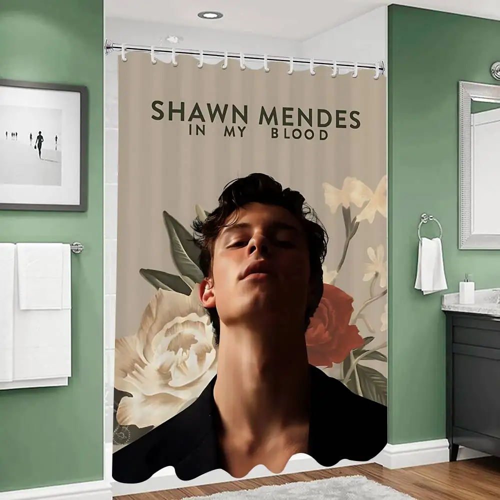 

Классическая занавеска для душа S-shawn M-mendes, 1 шт., полиэстеровая водонепроницаемая занавеска для душа, украшение для перегородки ванной комнаты