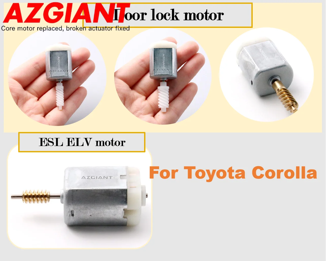 

Car Parts Locking Repair Kit for Toyota Corolla Drive Side Door Lock + Steering Wheel Cloumn 12V Power Engine