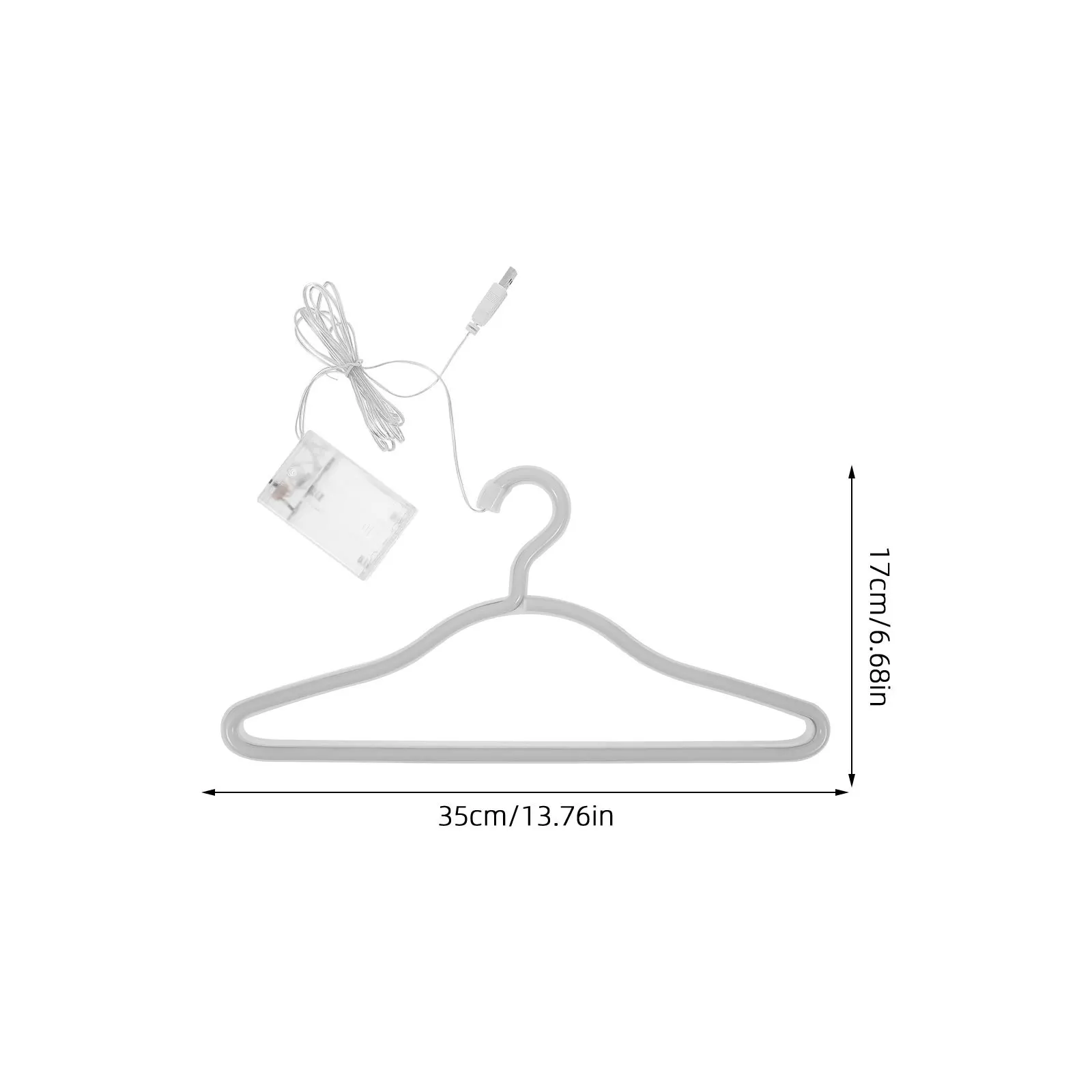 ضوء شماعة ملابس نيون 50 سم، ضوء ليلي يعمل بالطول LED للمنزل، ديكور فني جداري للاستخدام الداخلي والخارجي #3